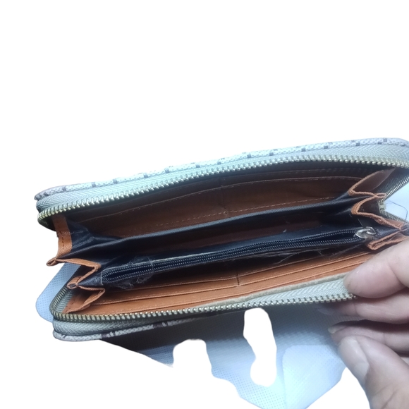 Women's Brown & Tan Designer Wallet - Picture 2 of 2